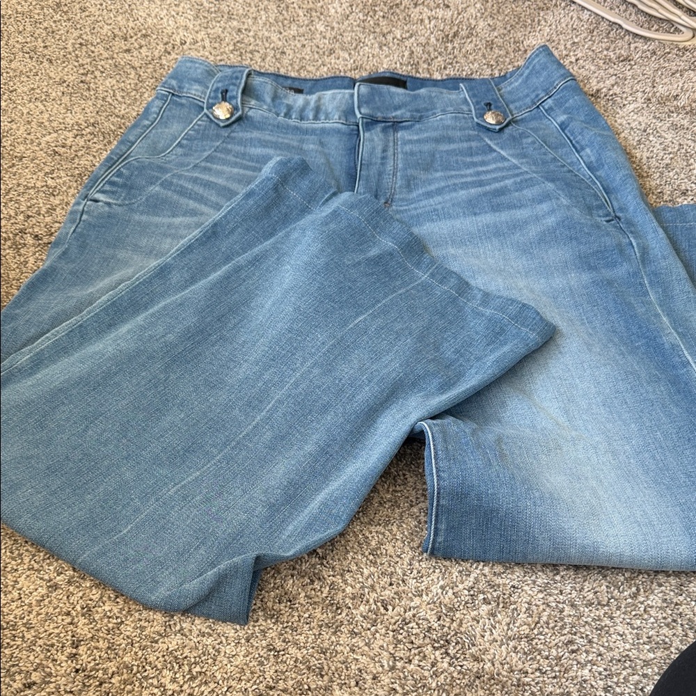 White House Black Market Light Blue Straight Leg Jeans